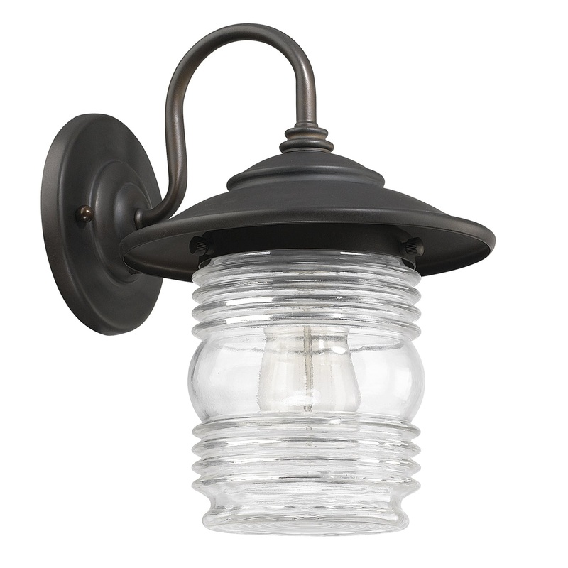 Capital Lighting 9671OB Creekside One Light Outdoor Wall Lantern, Old Bronze (Discontinued)