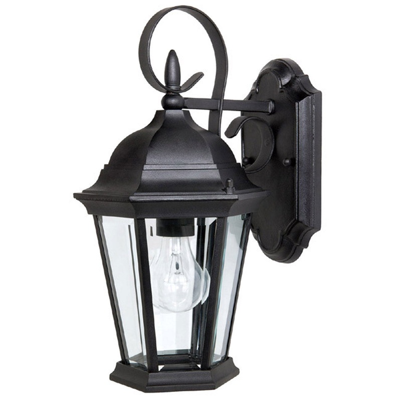 Capital Lighting 9726BK Carriage House One Light Outdoor Wall Lantern, Black