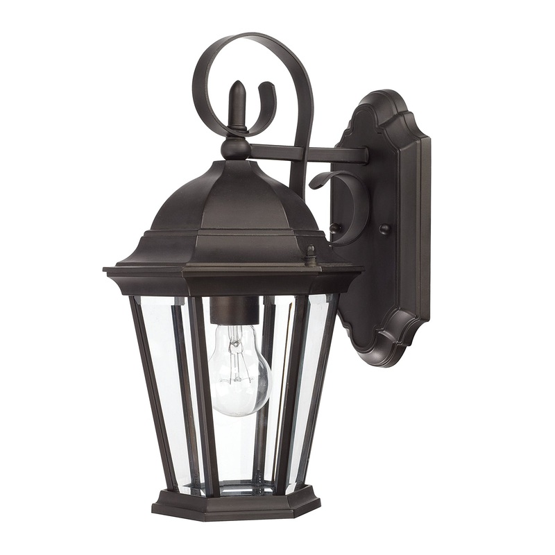 Capital Lighting 9726OB Carriage House One Light Outdoor Wall Lantern, Old Bronze (Discontinued)