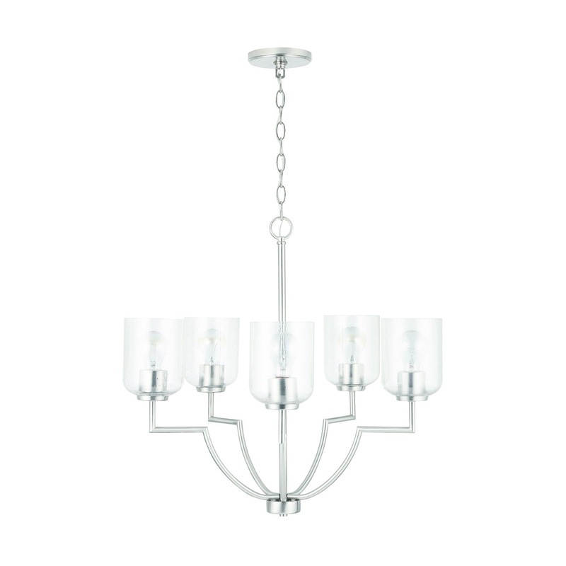 Capital Lighting 439351BN-500 Carter Five Light Chandelier, Brushed Nickel