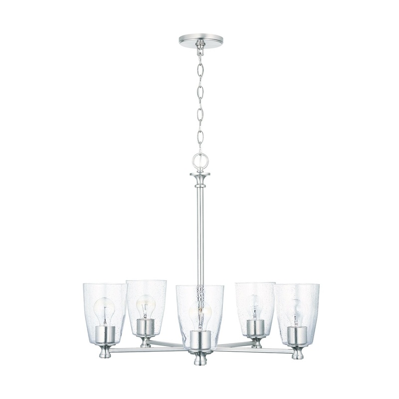 Capital Lighting 440951BN-506 Myles Five Light Chandelier, Brushed Nickel (Discontinued)