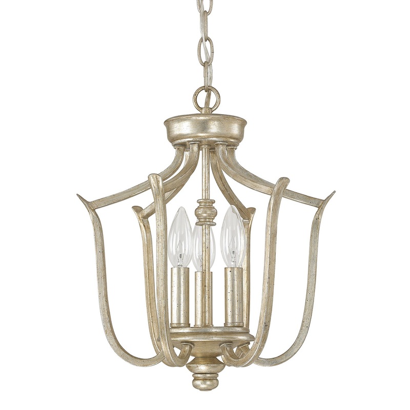 Capital Lighting 4727WG Bailey Three Light Foyer Pendant, Winter Gold (Discontinued)