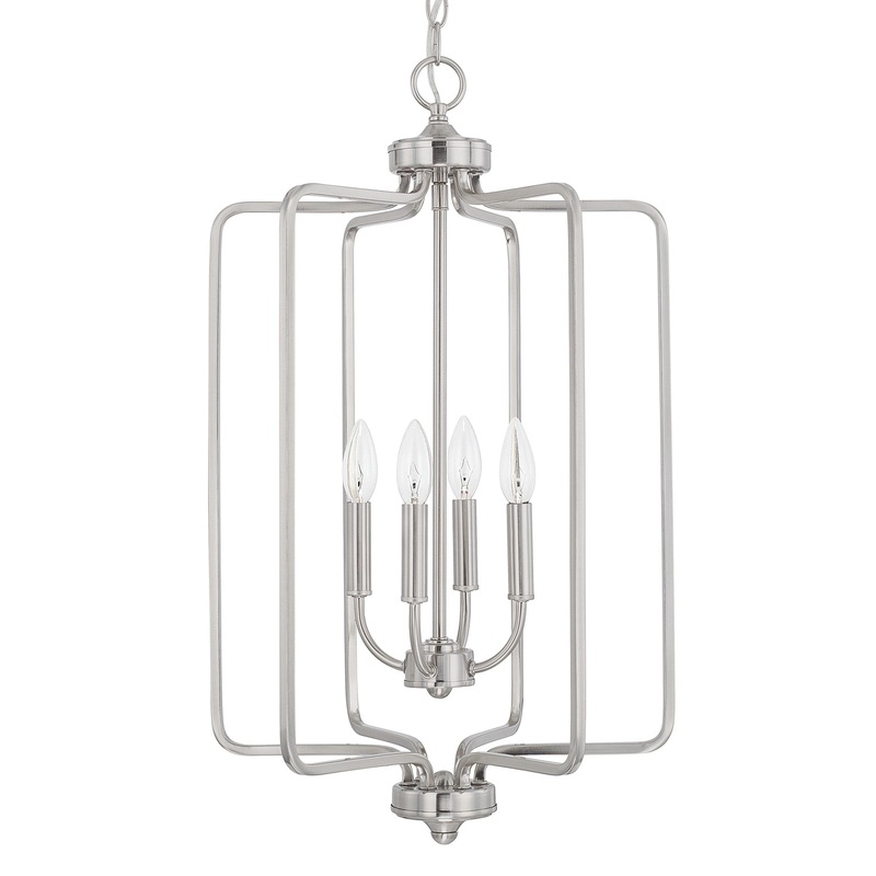 Capital Lighting 514141BN Braylon Four Light Foyer Pendant, Brushed Nickel (Discontinued)