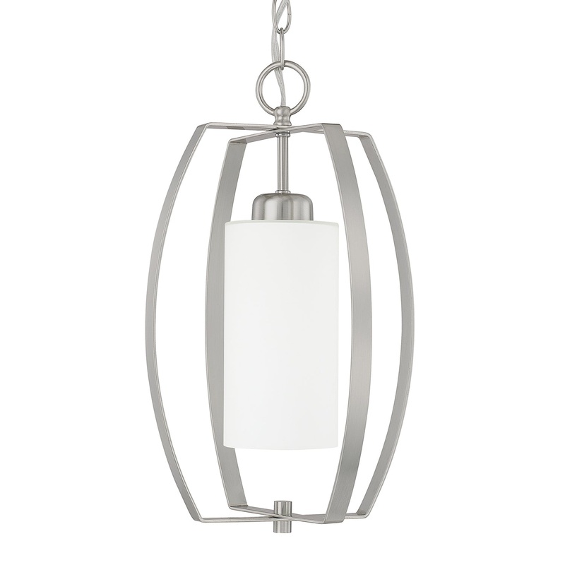 Capital Lighting 515911BN-342 Folsom One Light Foyer Pendant, Brushed Nickel (Discontinued)