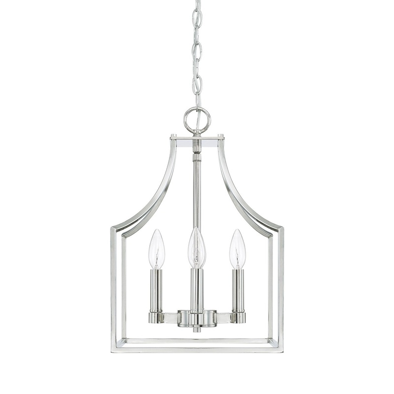 Capital Lighting 520441PN Wright Four Light Foyer Pendant, Polished Nickel (Discontinued)
