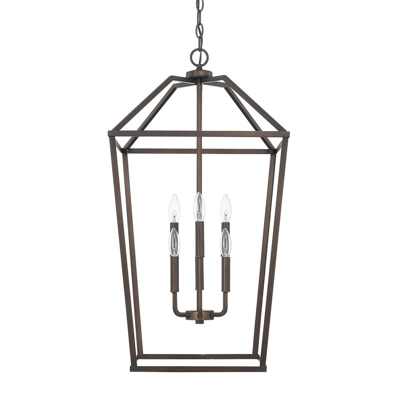 Capital Lighting 522761BZ Birch Six Light Foyer Pendant, Bronze (Discontinued)