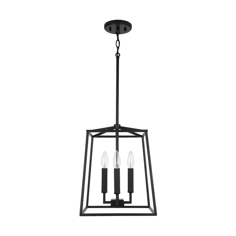 Capital Lighting 537641MB Thea Four Light Foyer Pendant, Matte Black