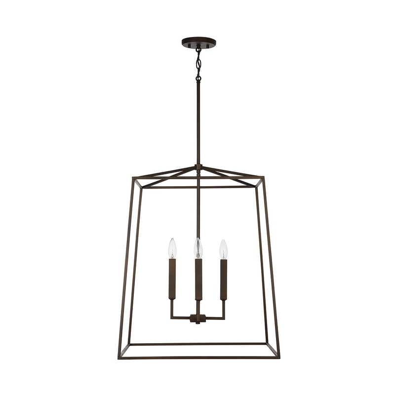 Capital Lighting 537643OR Thea Four Light Foyer Pendant, Oil Rubbed Bronze