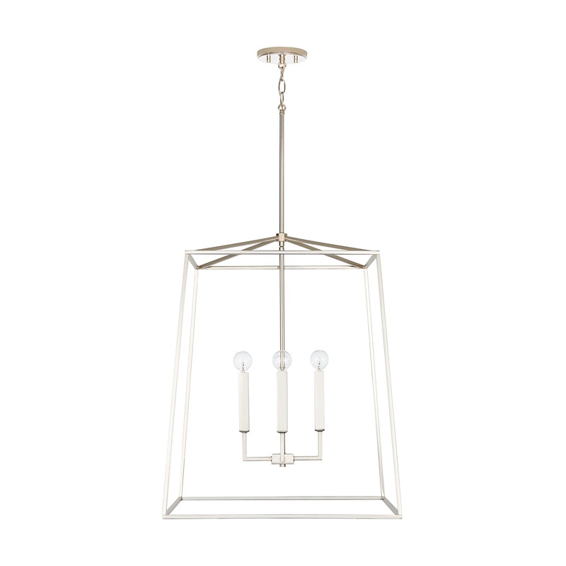 Capital Lighting 537643PN Thea Four Light Foyer Pendant, Polished Nickel