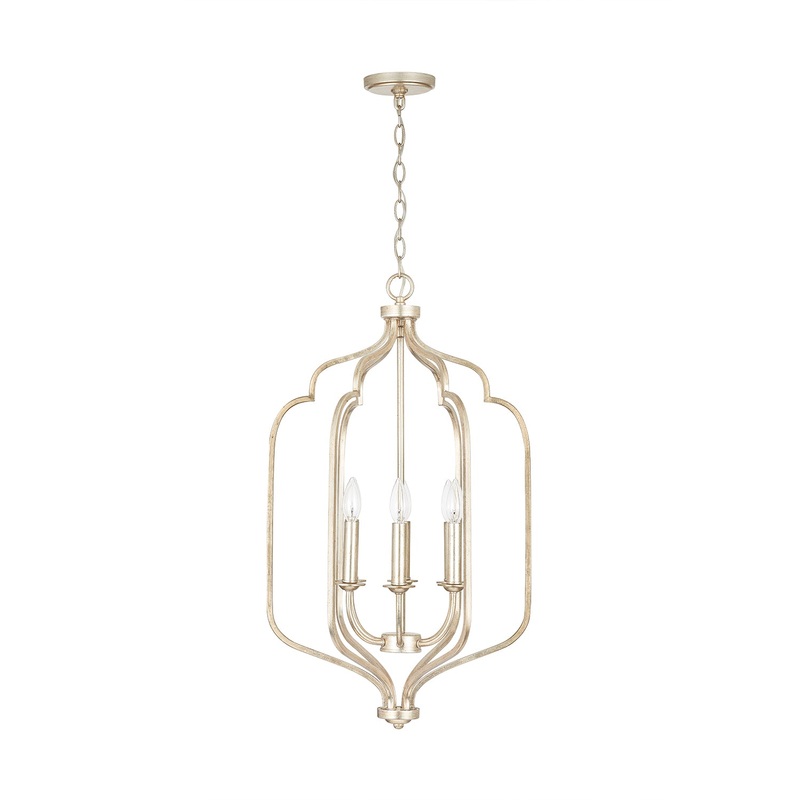 Capital Lighting 538761WG Ophelia Six Light Foyer Pendant, Winter Gold
