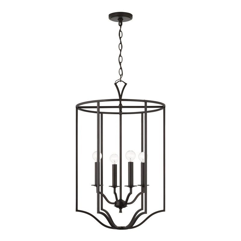 Capital Lighting 542841OB Jaymes Four Light Foyer Pendant, Old Bronze
