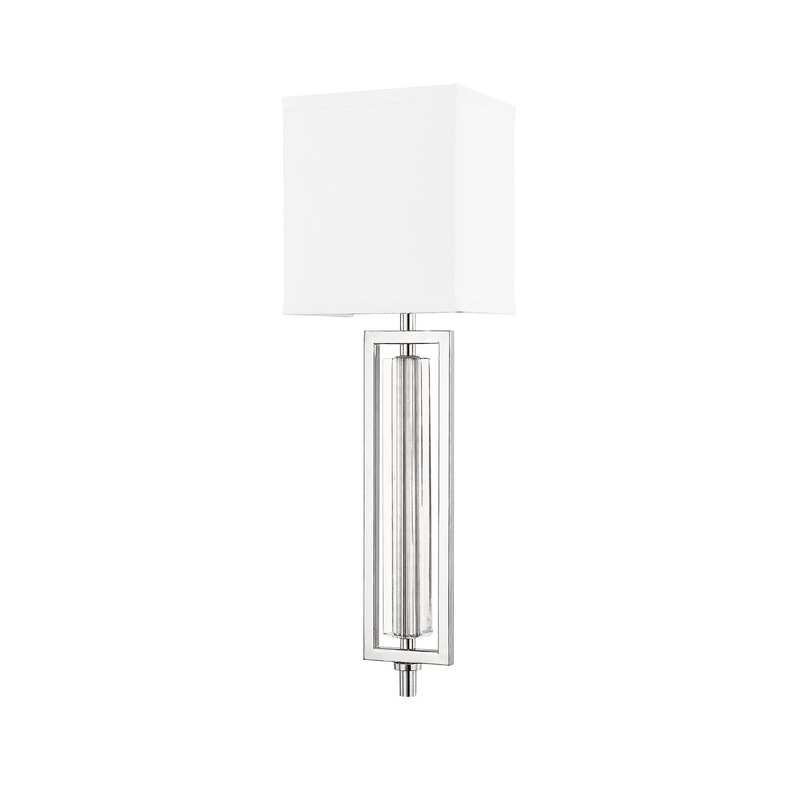 Capital Lighting 611911PN Hudson One Light Wall Sconce, Polished Nickel (Discontinued)