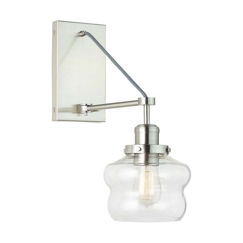 Capital Lighting 634813BN-481 Rhodes One Light Wall Sconce, Brushed Nickel (Discontinued)