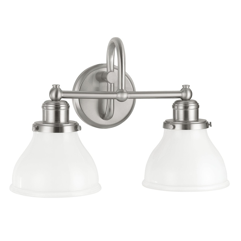 Capital Lighting 8302BN-128 Baxter Two Light Vanity, Brushed Nickel