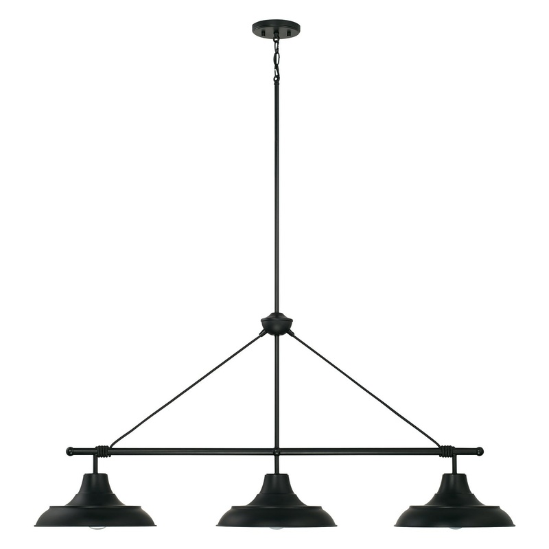 Capital Lighting 842131MB Jones Three Light Island Pendant, Matte Black