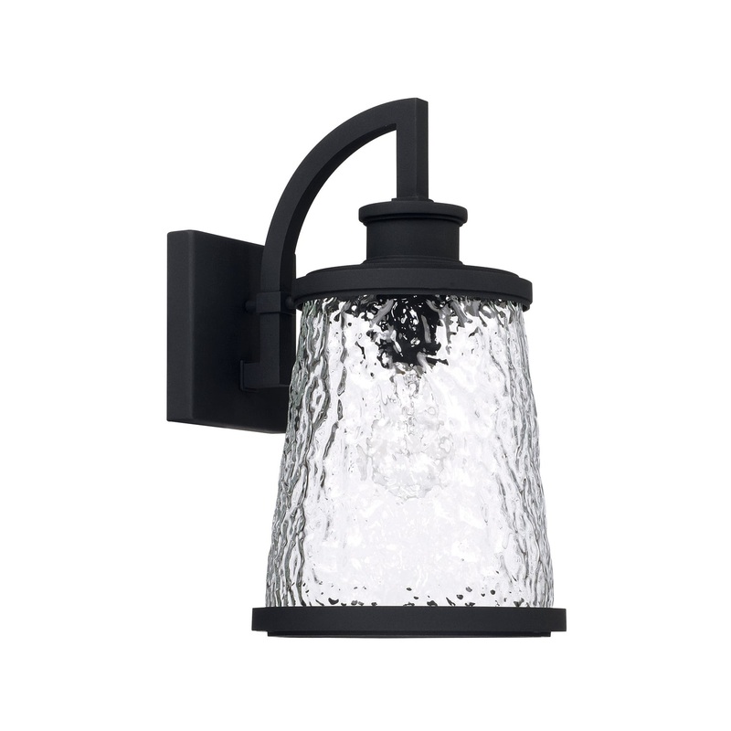 Capital Lighting 926511BK Tory One Light Outdoor Wall Lantern, Black (Discontinued)