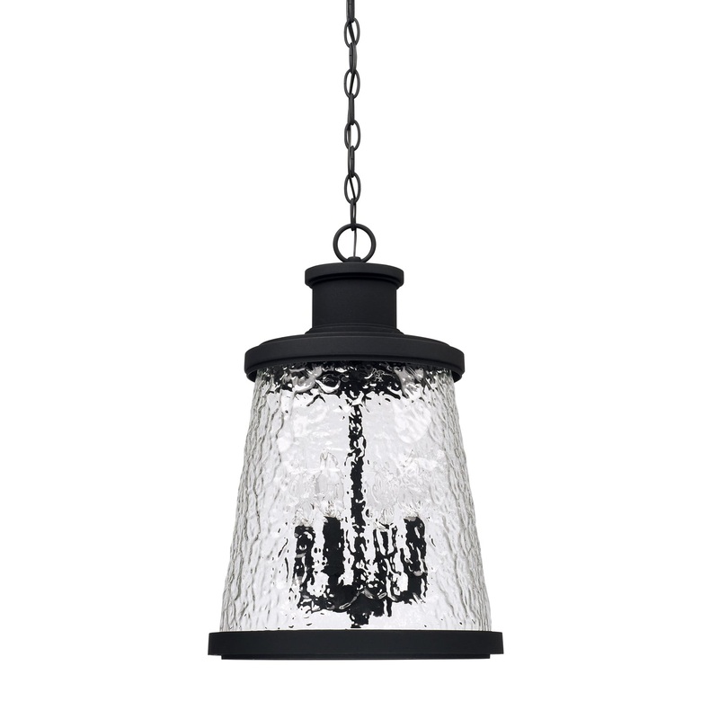 Capital Lighting 926542BK Tory Four Light Outdoor Hanging Lantern, Black (Discontinued)