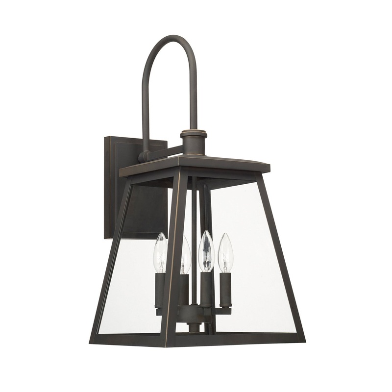 Capital Lighting 926841OZ Belmore Four Light Outdoor Wall Lantern, Oiled Bronze (Discontinued)