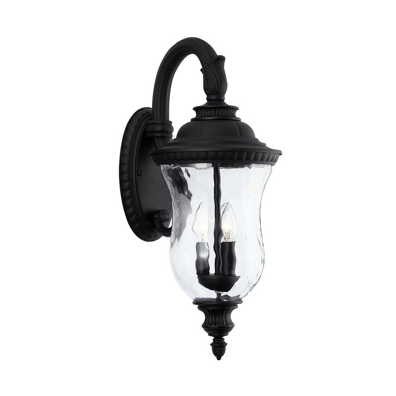 Capital Lighting 939831BK Ashford Three Light Outdoor Wall Lantern, Black (Discontinued)