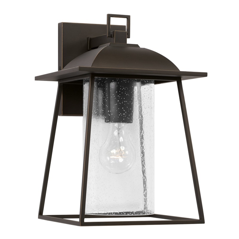Capital Lighting 943612OZ Durham One Light Outdoor Wall Lantern, Oiled Bronze (Discontinued)
