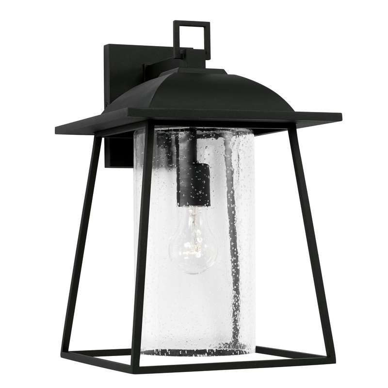 Capital Lighting 943613BK Durham One Light Outdoor Wall Lantern, Black (Discontinued)