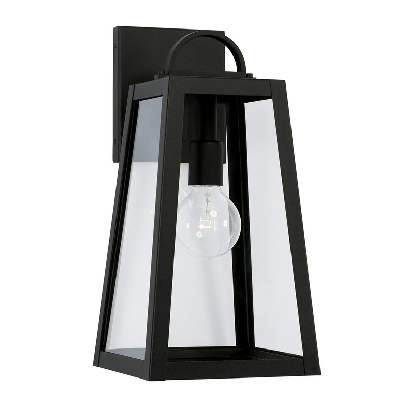 Capital Lighting 943711BK Leighton One Light Outdoor Wall Lantern, Black