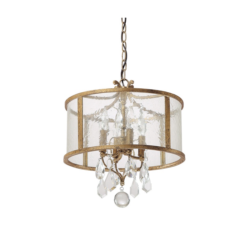 Capital Lighting 9484AG-CR Blakely Four Light Pendant, Antique Gold