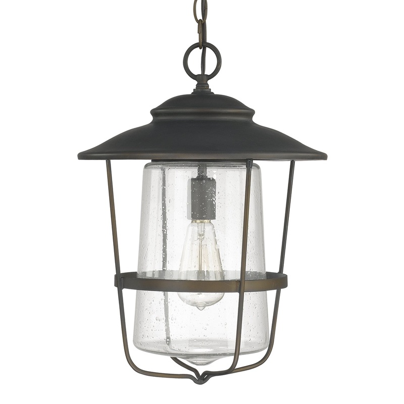 Capital Lighting 9604OB Creekside One Light Outdoor Hanging Lantern, Old Bronze (Discontinued)