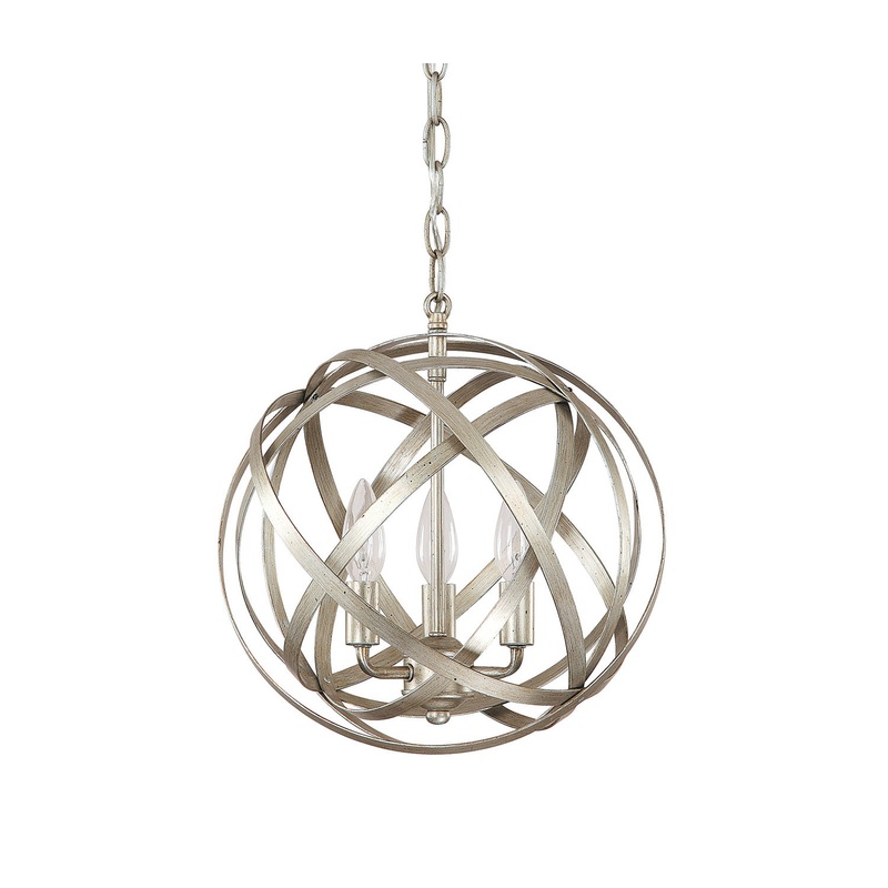 Capital Lighting 4233WG Axis Three Light Pendant, Winter Gold (Discontinued)