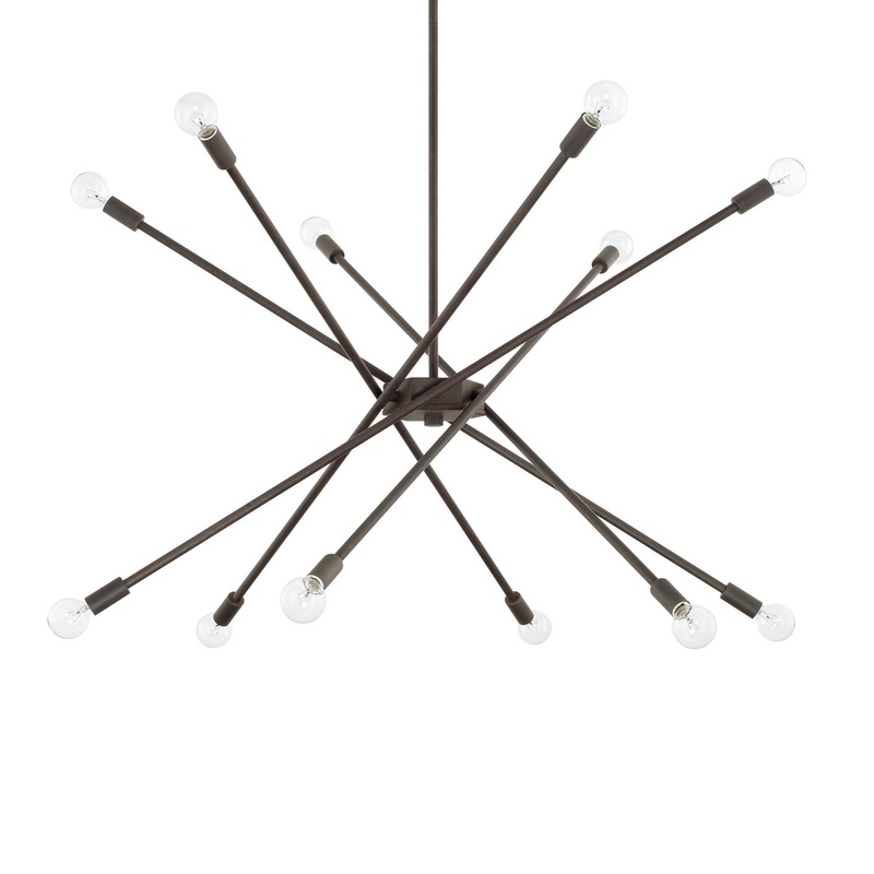 Capital Lighting 425601NG Kris 12 Light Chandelier, Nordic Grey