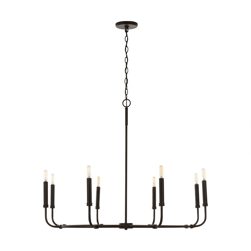 Capital Lighting 432882MI Colby Eight Light Chandelier, Mineral Brown (Discontinued)