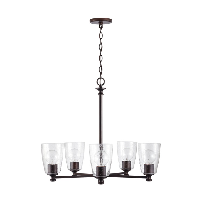 Capital Lighting 440951BZ-506 Myles Five Light Chandelier, Bronze (Discontinued)