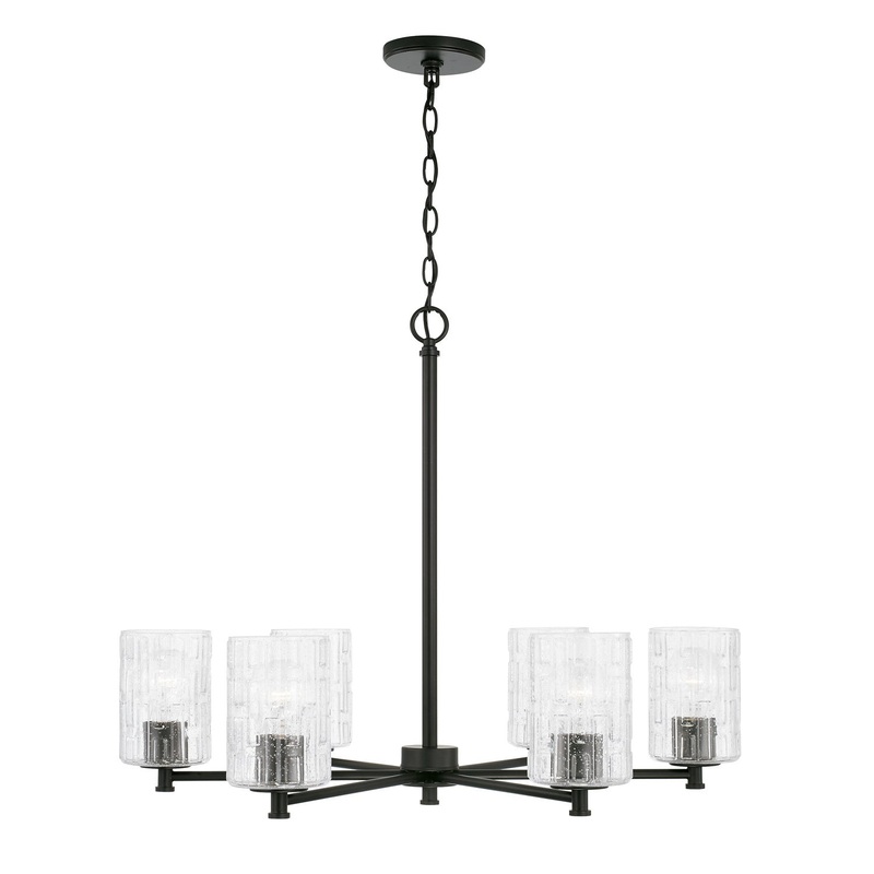 Capital Lighting 441361MB-491 Emerson Six Light Chandelier, Matte Black (Discontinued)