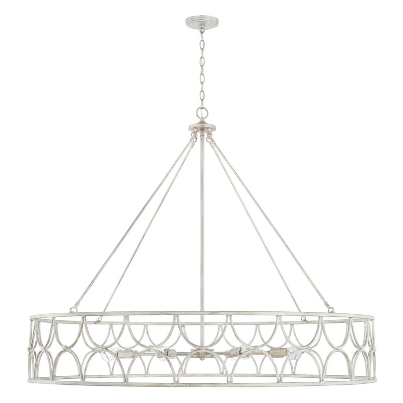 Capital Lighting 443381WW Ricci Eight Light Chandelier, Winter White