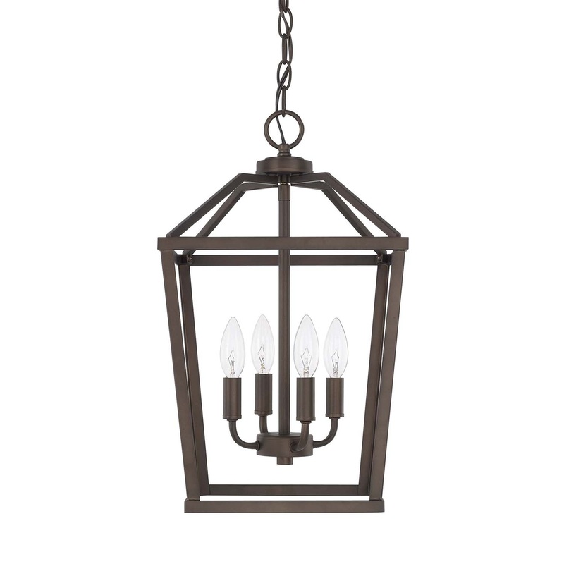 Capital Lighting 522741BZ Birch Four Light Foyer Pendant, Bronze (Discontinued)