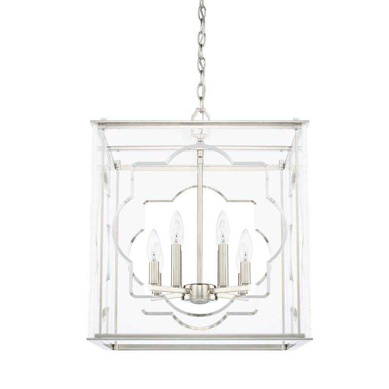 Capital Lighting 525681PN Aria Eight Light Foyer Pendant, Polished Nickel (Discontinued)