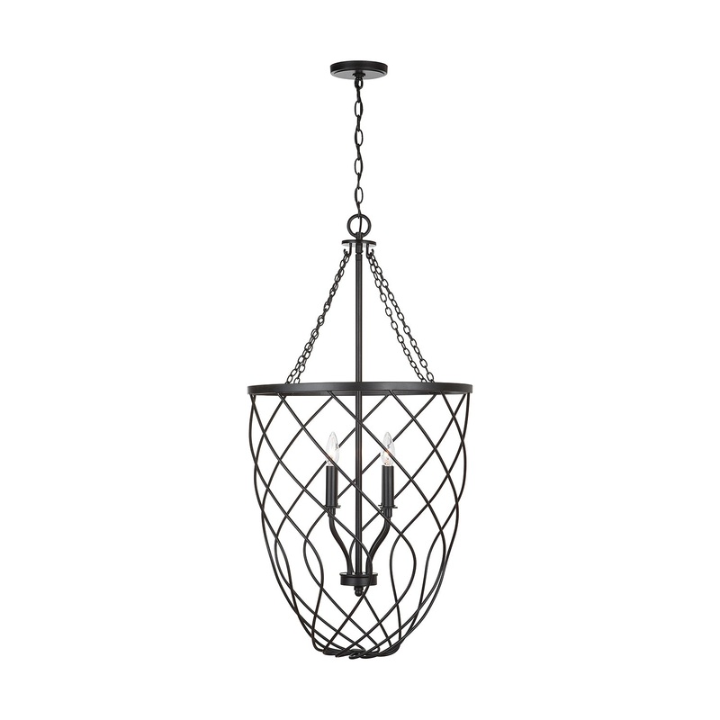 Capital Lighting 531642MB Sonnet Four Light Foyer Pendant, Matte Black (Discontinued)