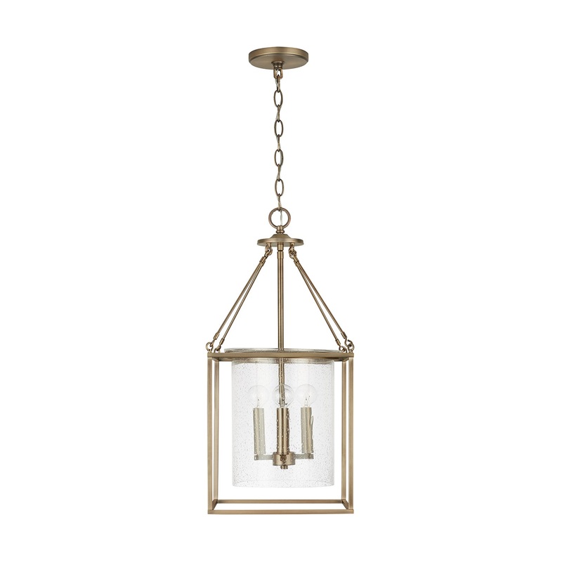 Capital Lighting 532843AD Cooper Four Light Pendant, Aged Brass