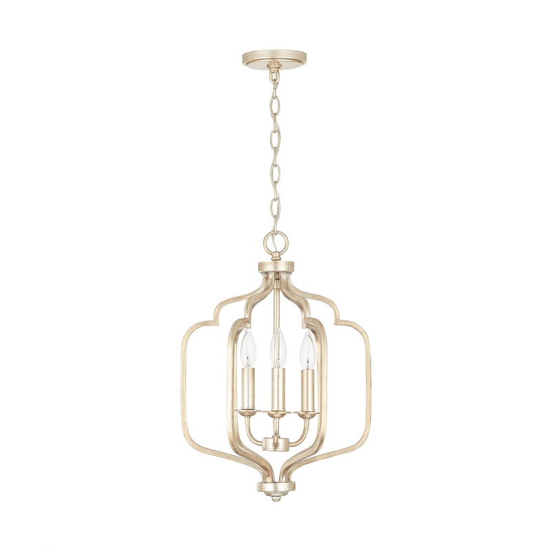 Capital Lighting 538731WG Ophelia Three Light Foyer Pendant, Winter Gold
