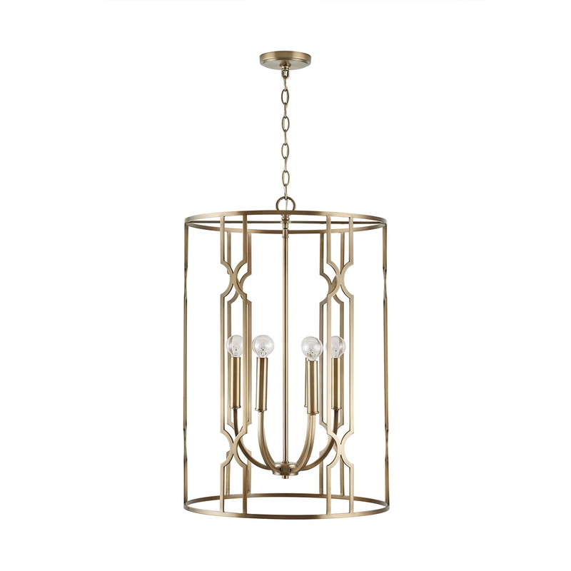 Capital Lighting 538961AD Jordyn Six Light Foyer Pendant, Aged Brass (Discontinued)