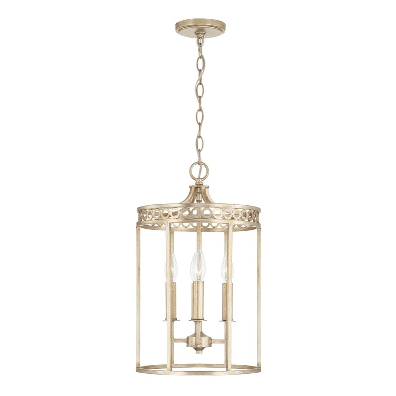 Capital Lighting 543141WG Isabella Four Light Foyer Pendant, Winter Gold (Discontinued)