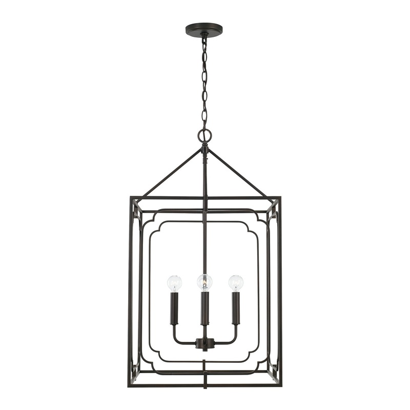 Capital Lighting 543441OB Merrick Four Light Foyer Pendant, Old Bronze (Discontinued)