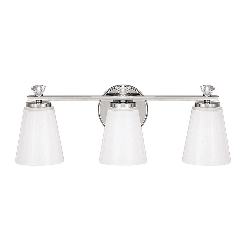 Capital Lighting 8023PN-127 Alisa Three Light Vanity, Polished Nickel (Discontinued)