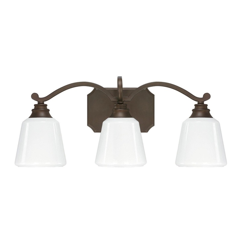 Capital Lighting 8113BB-300 Leigh Three Light Vanity, Burnished Bronze (Discontinued)