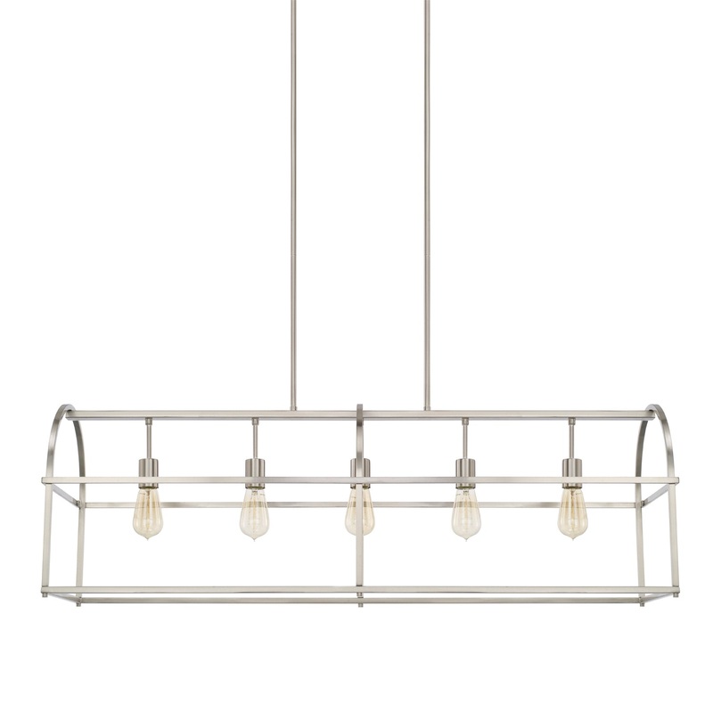 Capital Lighting 825751BN Aubrey Five Light Island Pendant, Brushed Nickel