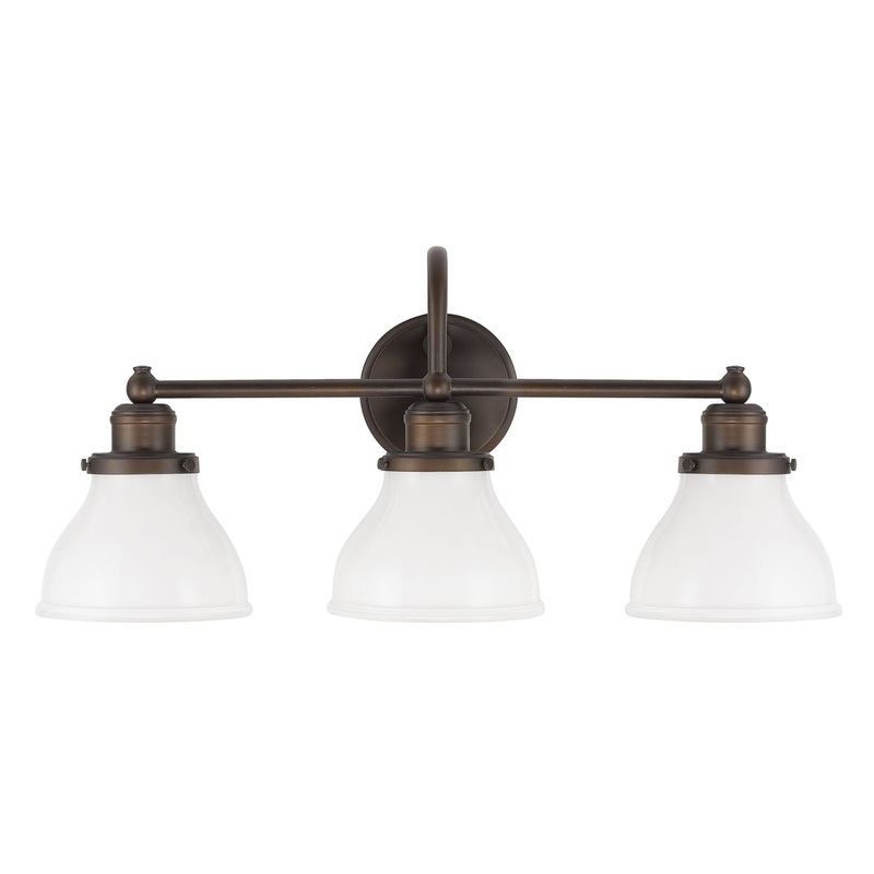 Capital Lighting 8303BB-128 Baxter Three Light Vanity, Burnished Bronze