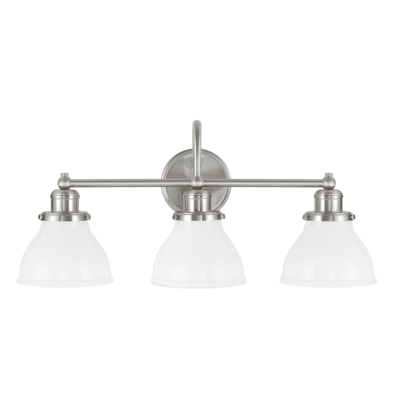 Capital Lighting 8303BN-128 Baxter Three Light Vanity, Brushed Nickel