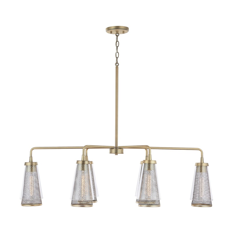 Capital Lighting 832361AD Abbott Six Light Island Pendant, Aged Brass (Discontinued)