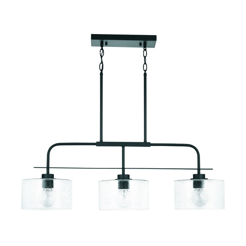Capital Lighting 838435MB Jake Three Light Island Pendant, Matte Black