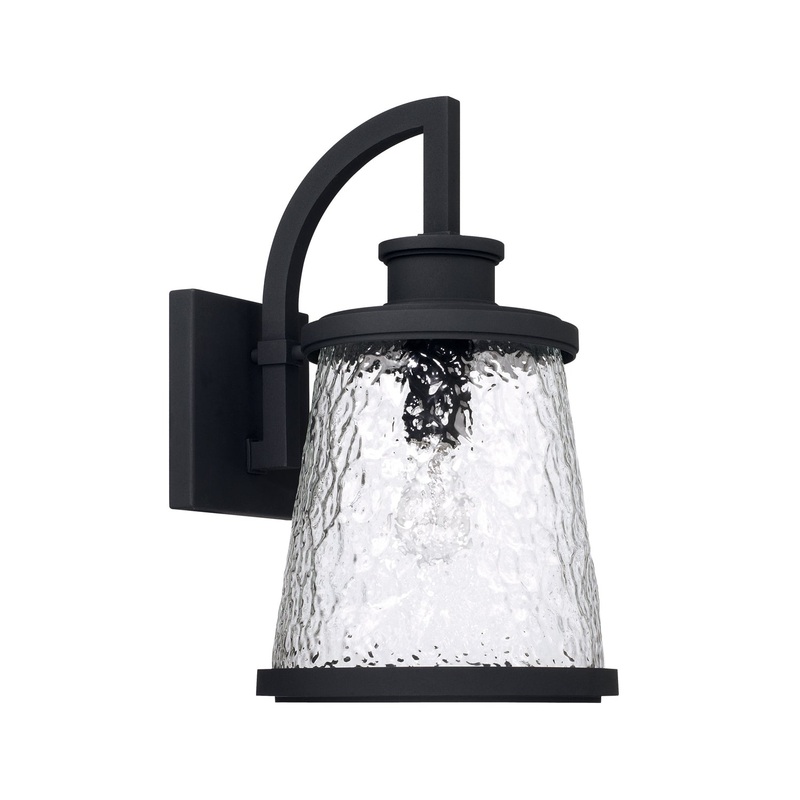 Capital Lighting 926512BK Tory One Light Outdoor Wall Lantern, Black (Discontinued)